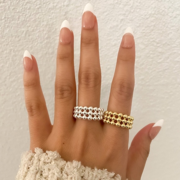 925 Sterling Silver Bead Ring Ball Ring Minimalist Ring Stackable Ring Band - Picture 6 of 10